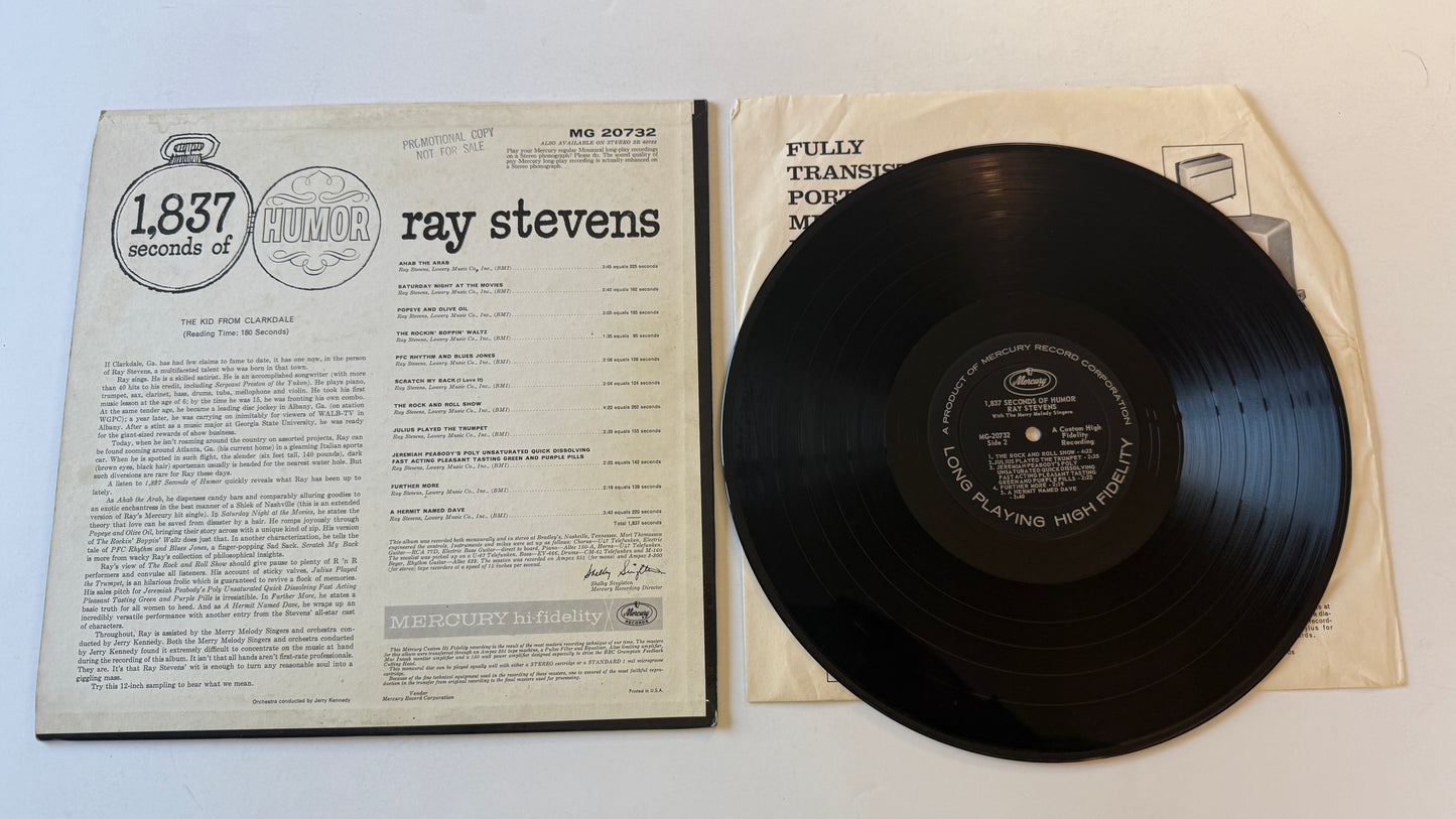 Ray Stevens 1,837 Seconds Of Humor Used Vinyl LP VG+\VG