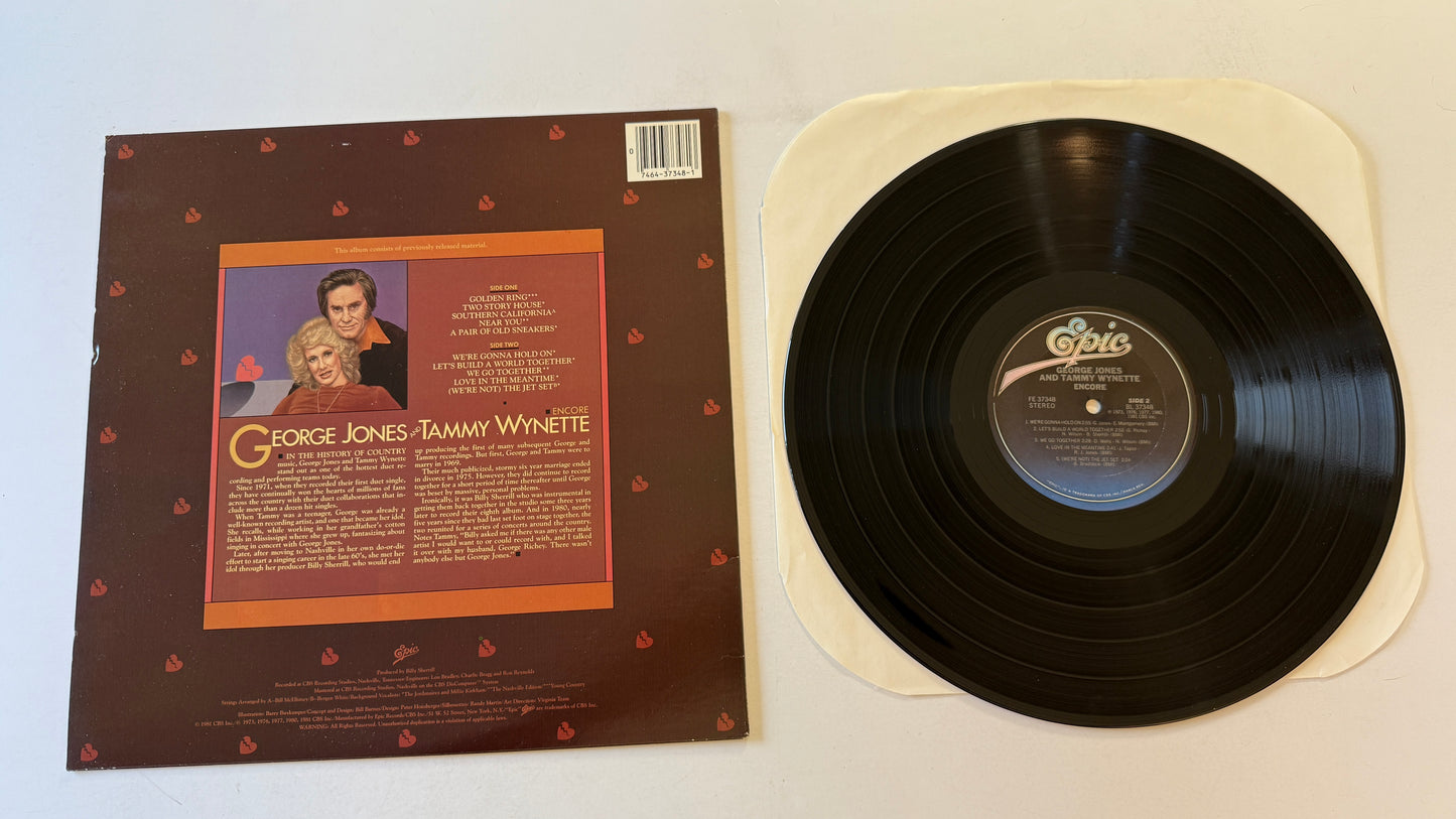 George Jones & Tammy Wynette Encore Used Vinyl LP VG+\VG+
