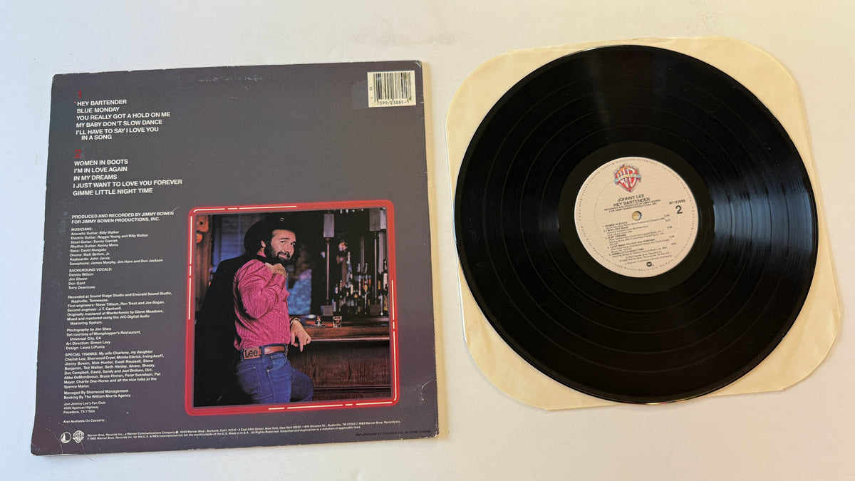 Johnny Lee Hey Bartender Used Vinyl LP VG+\VG