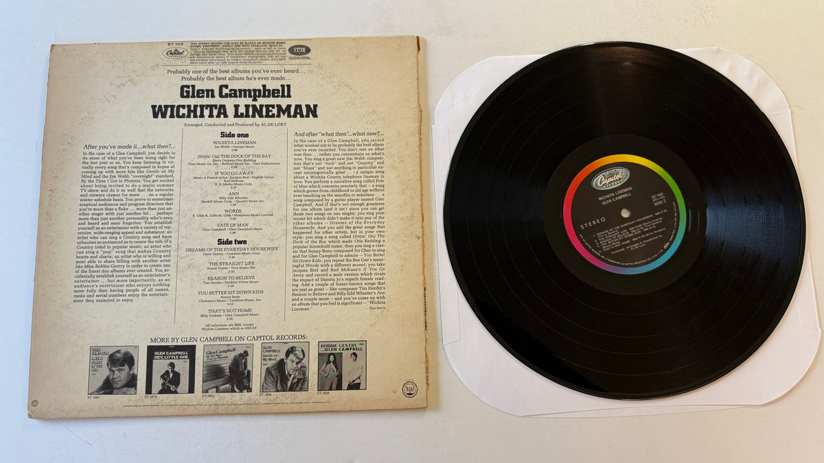 Glen Campbell Wichita Lineman Used Vinyl LP VG+\G+