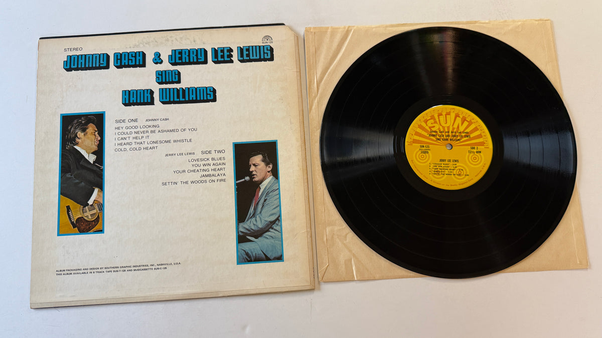 Johnny Cash Johnny Cash & Jerry Lee Lewis Sing Hank Williams Used Vinyl LP VG+\VG