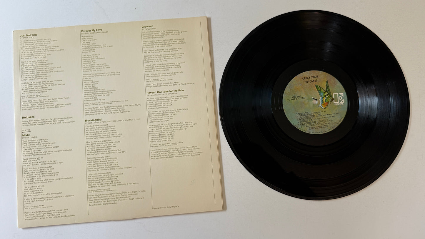 Carly Simon Hotcakes Used Vinyl LP VG+\VG
