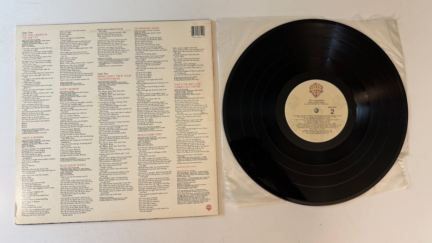 Ry Cooder The Slide Area Used Vinyl LP VG+\VG