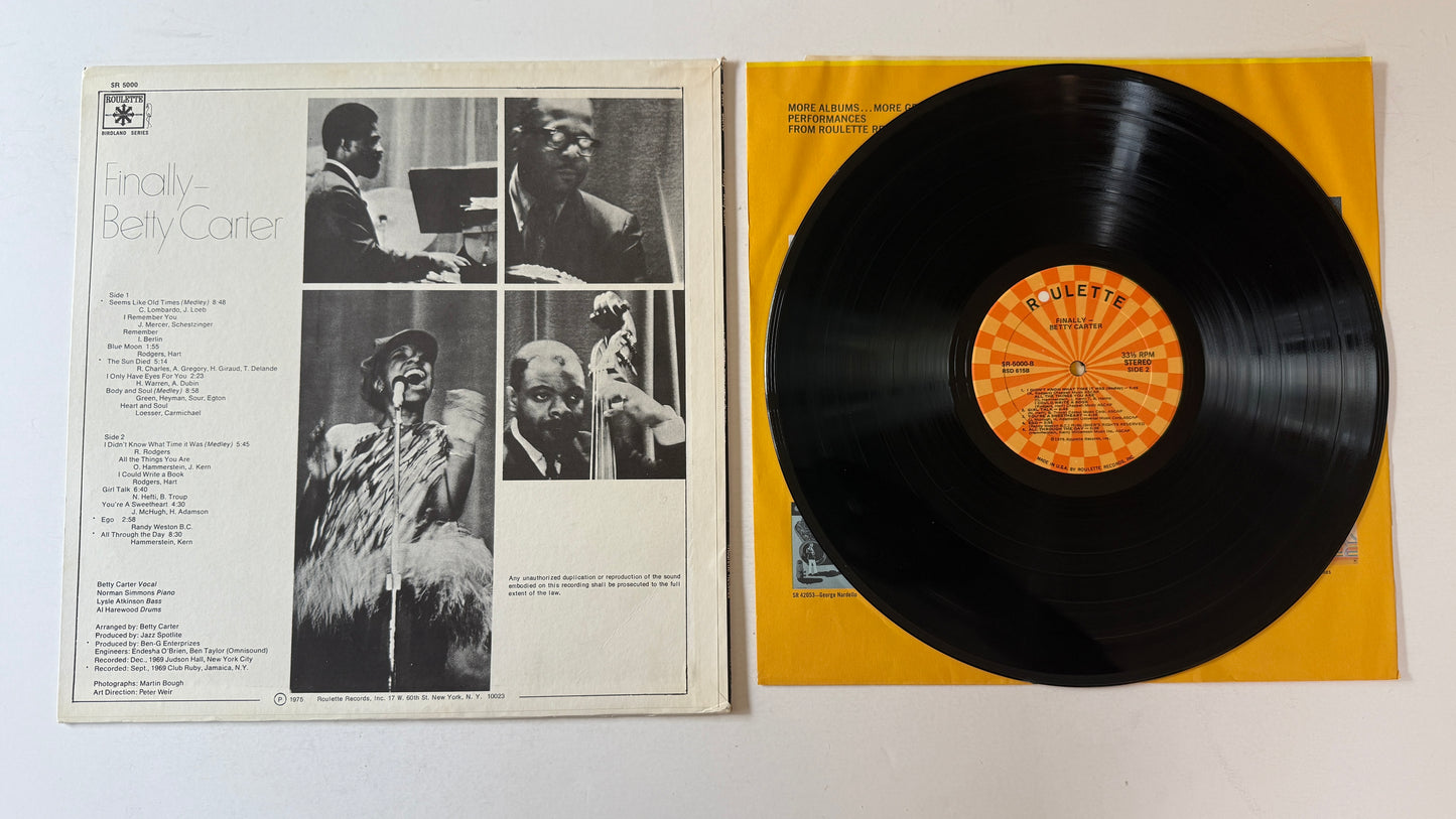 Betty Carter Finally Used Vinyl LP VG+\VG+