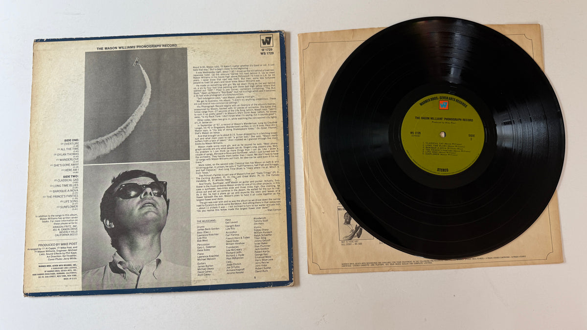 Mason Williams The Mason Williams Phonograph Record Used Vinyl LP VG+\G+