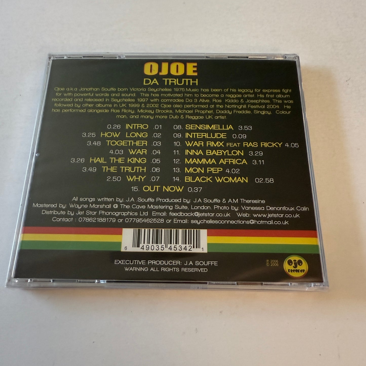 Ojoe - Da Truth New Sealed CD M\M