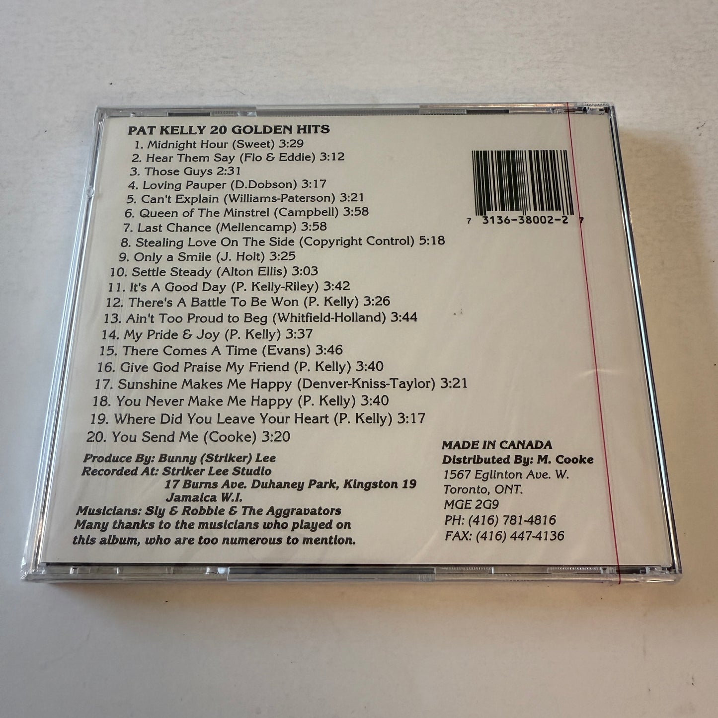 Pat Kelly - 20 Golden Hits New Sealed CD M\M