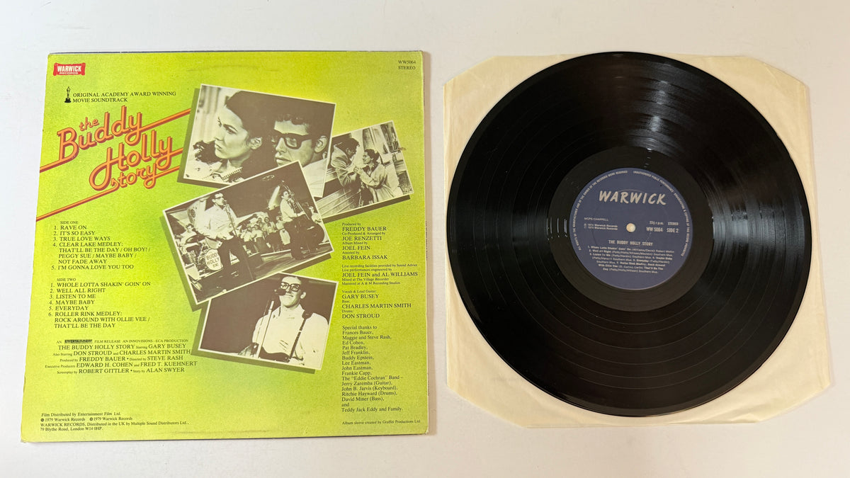Gary Busey The Buddy Holly Story - Original Academy Award Winning Movie Soundtrack Used Vinyl LP VG+\VG