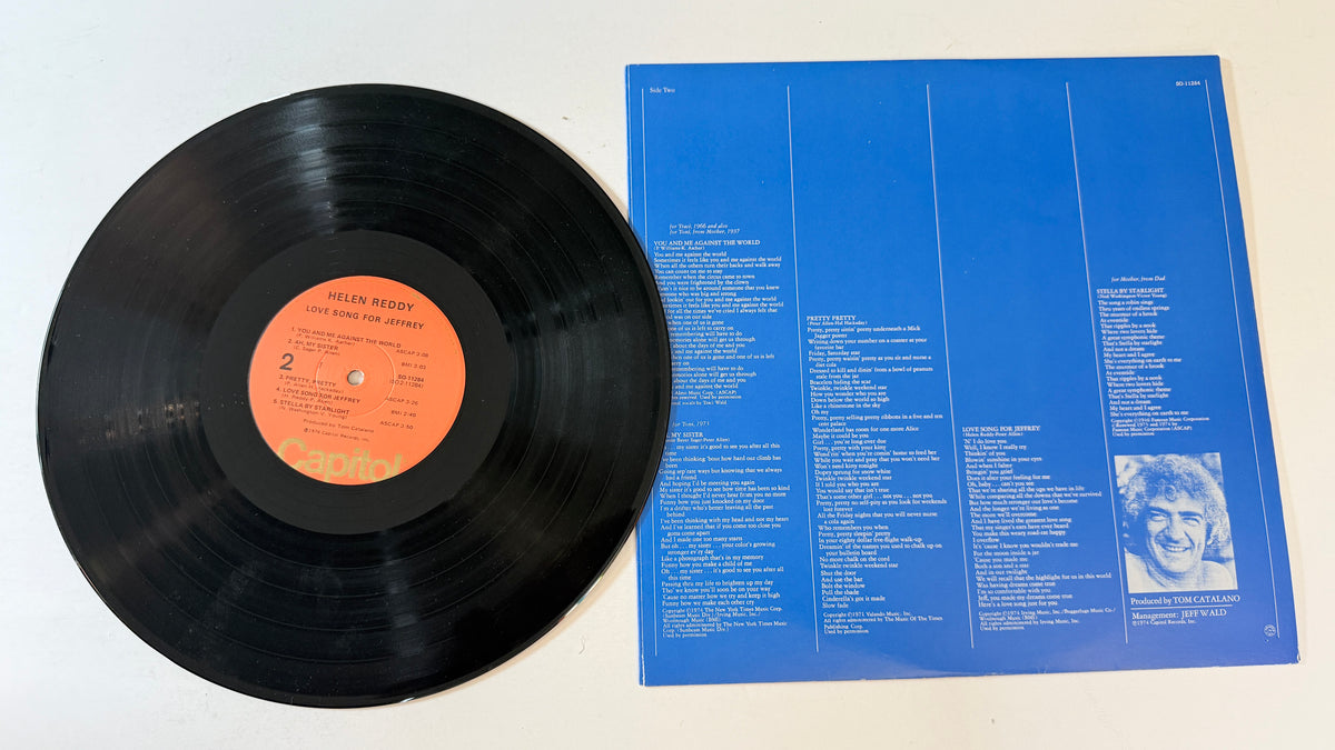 Helen Reddy Love Song For Jeffrey Used Vinyl LP VG+\VG