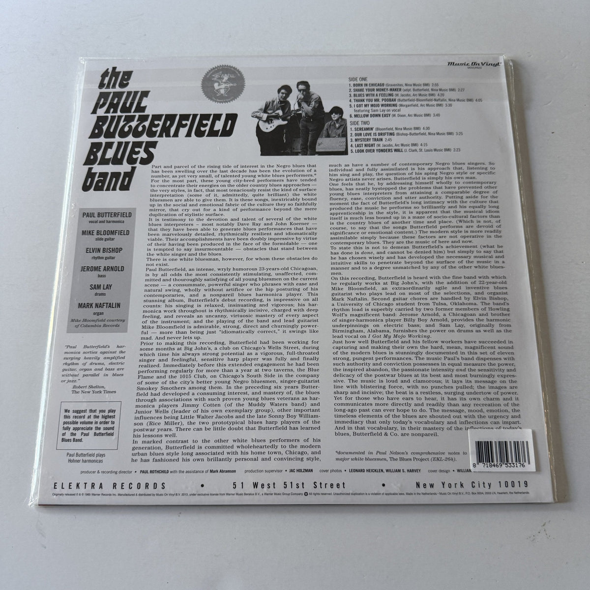 The Paul Butterfield Blues Band The Paul Butterfield Blues Band New Vinyl LP M\M