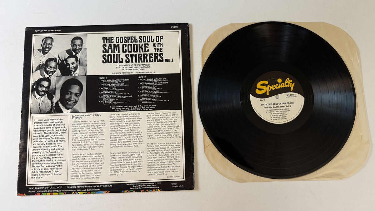 Sam Cooke The Gospel Soul Of Sam Cooke With The Soul Stirrers Vol. 1 Used Vinyl LP VG+\VG+