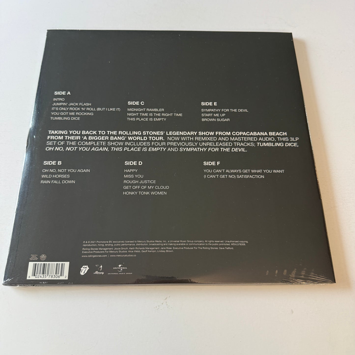 The Rolling Stones A Bigger Bang - Live On Copacabana Beach New Colored Vinyl 3LP M\M