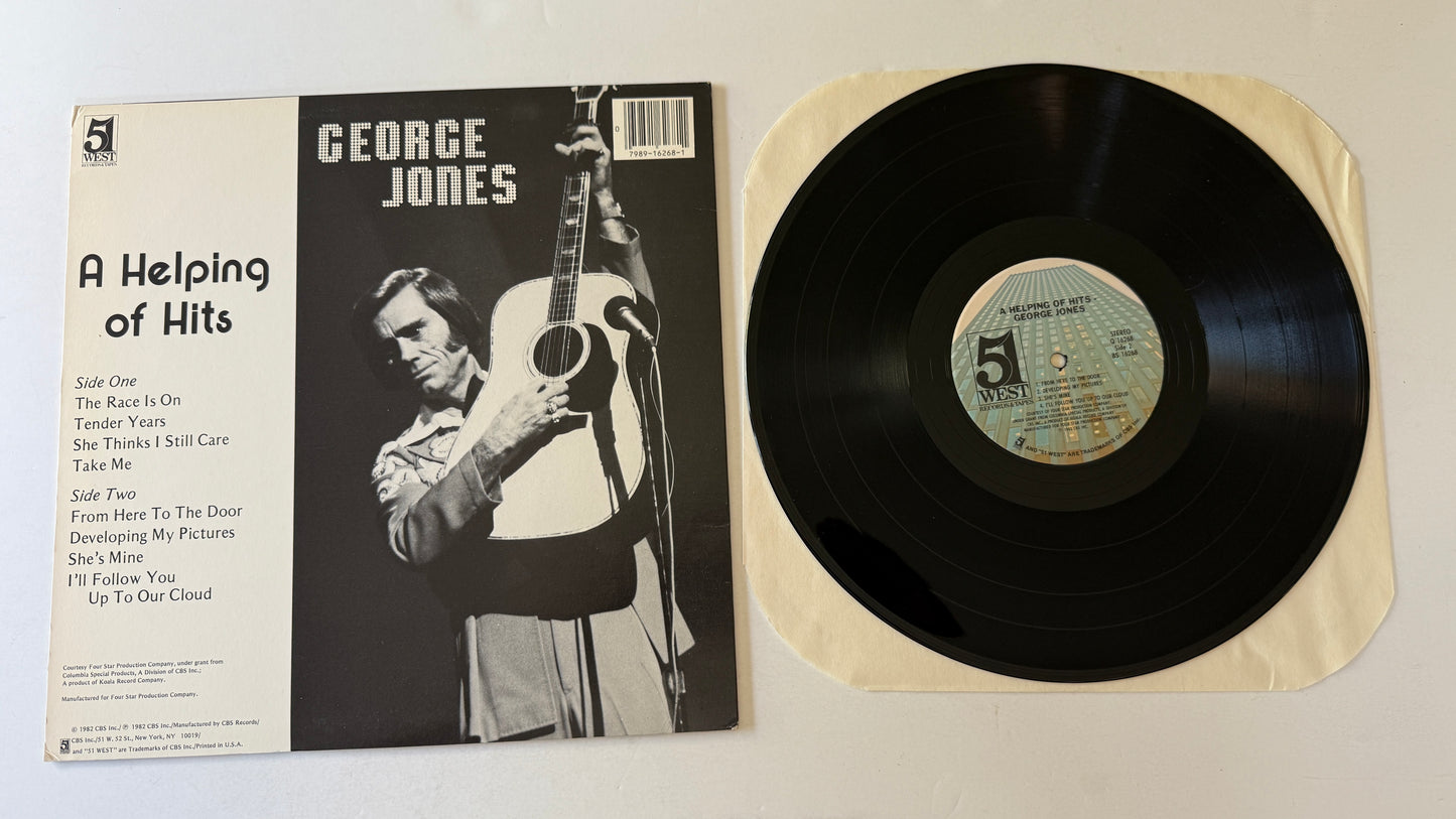 George Jones A Helping Of Hits Used Vinyl LP VG+\VG+