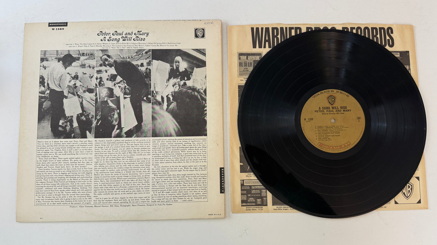 Peter, Paul & Mary A Song Will Rise Used Vinyl LP VG+\VG+