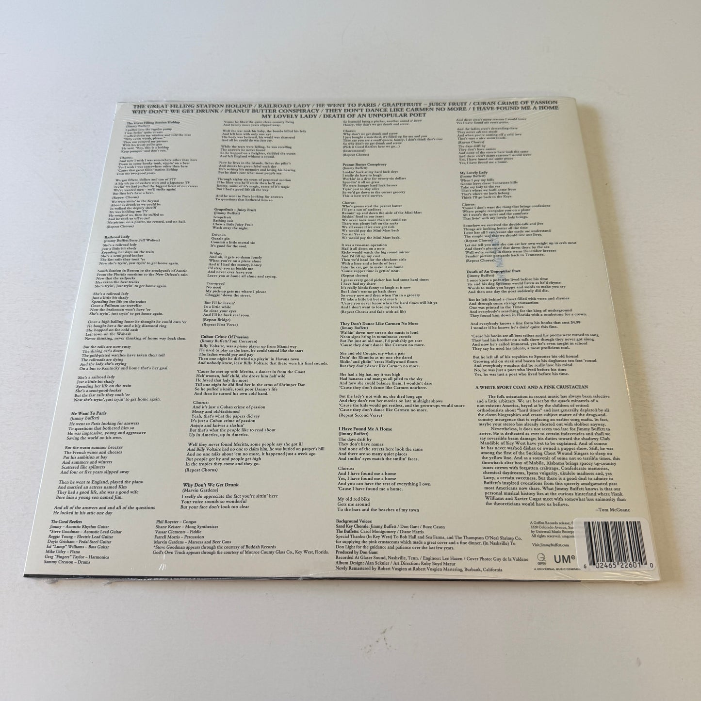 Jimmy Buffett A White Sport Coat And A Pink Crustacean New Colored Vinyl LP M\M