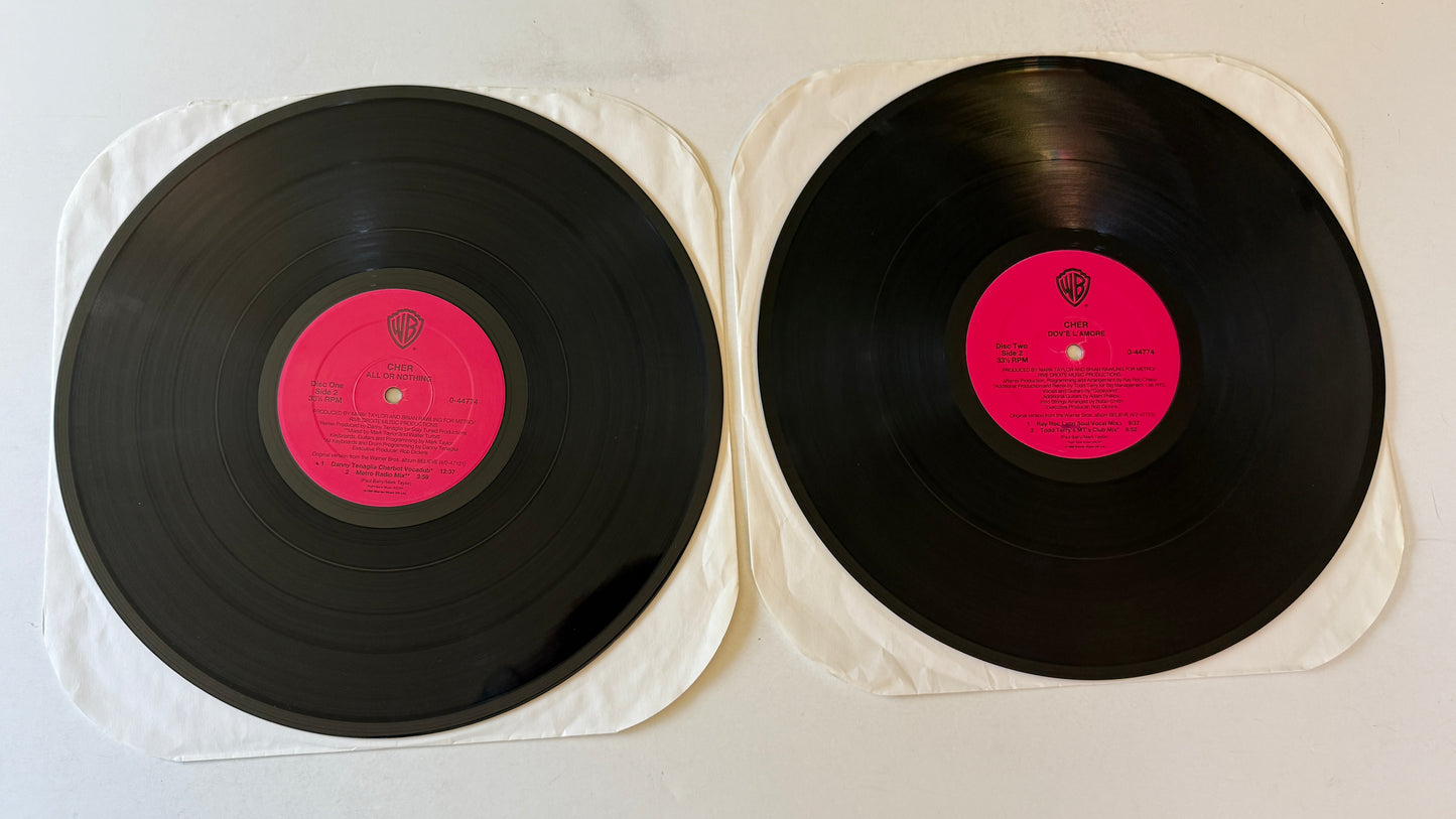 Cher All Or Nothing / Dov'È L'Amore 12" Used Vinyl Single VG+\VG+
