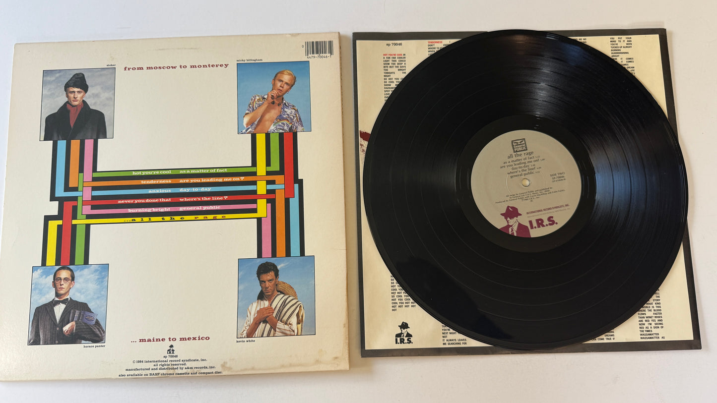 General Public ...All The Rage Used Vinyl LP VG+\VG
