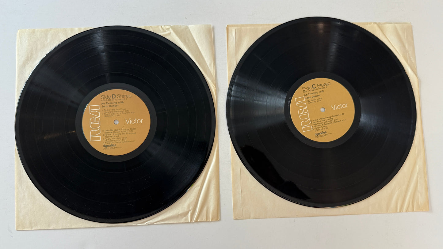 John Denver An Evening With John Denver Used Vinyl 2LP VG+\VG