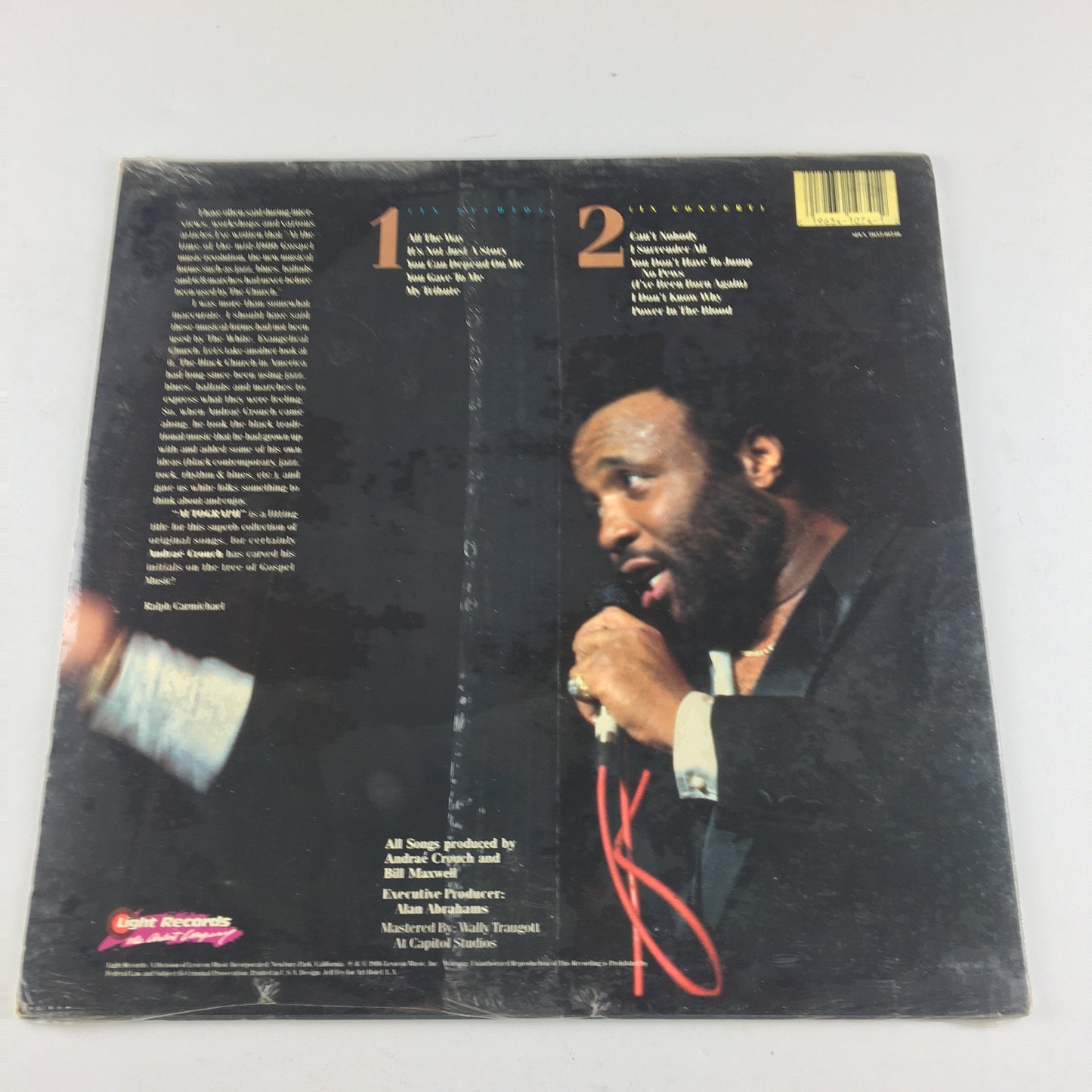 Andrae Crouch Autograph Used Vinyl LP M\VG+ Black