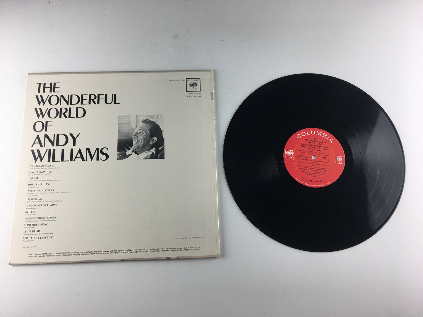 Andy Williams The Wonderful World Of Andy Williams Used Vinyl LP VG+\VG+