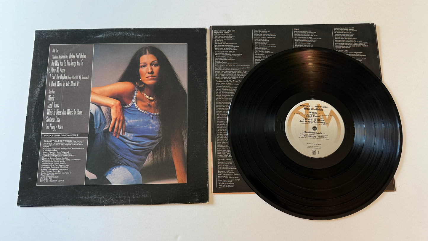Rita Coolidge Anytime... Anywhere Used Vinyl LP VG+\VG