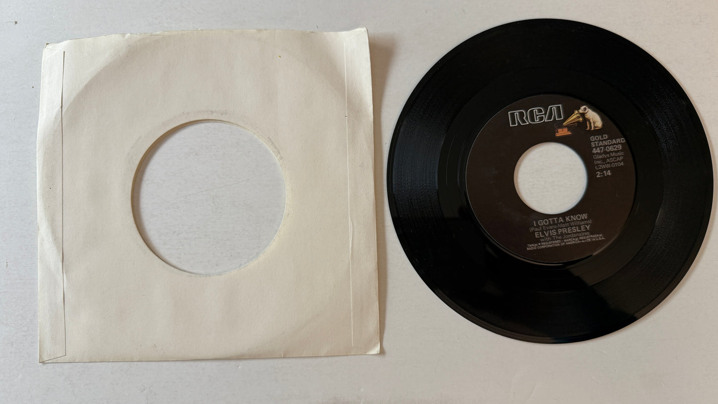 Elvis Presley Are You Lonesome Tonight? Used 45 RPM 7" Vinyl VG+\