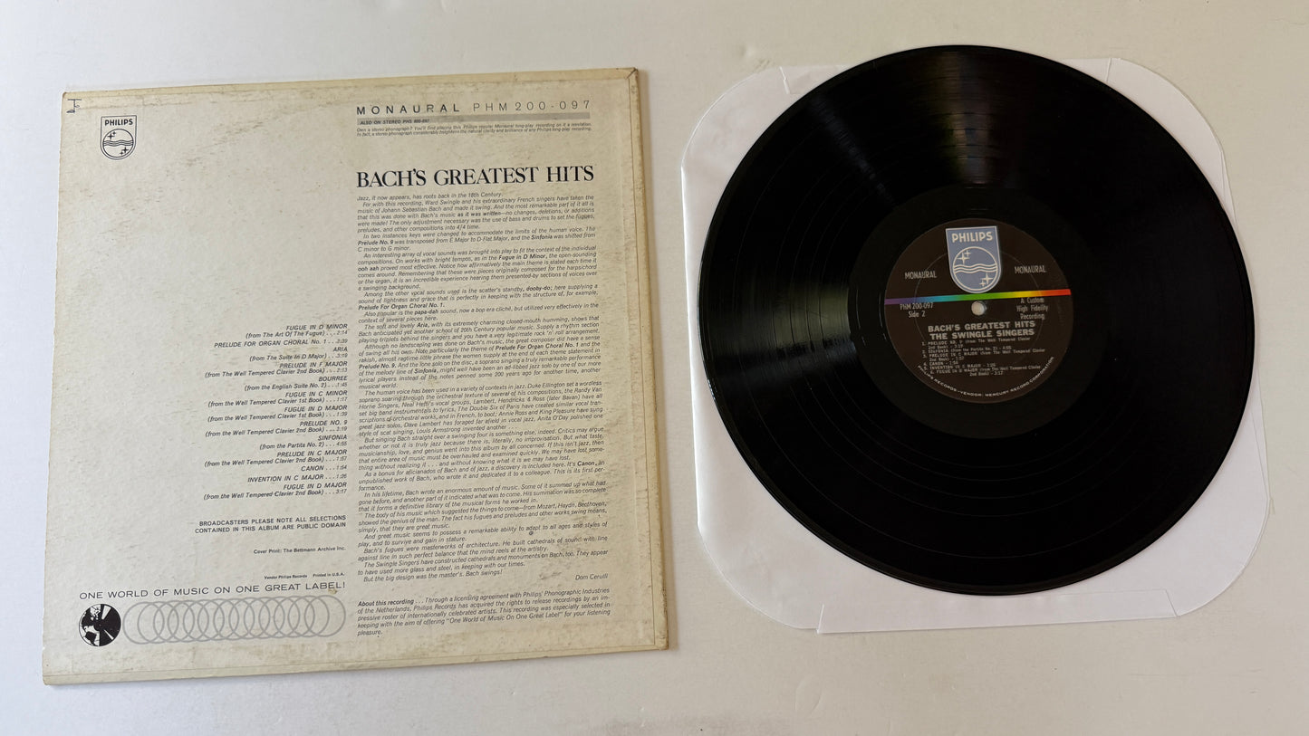 Les Swingle Singers Bach's Greatest Hits Used Vinyl LP VG+\VG+