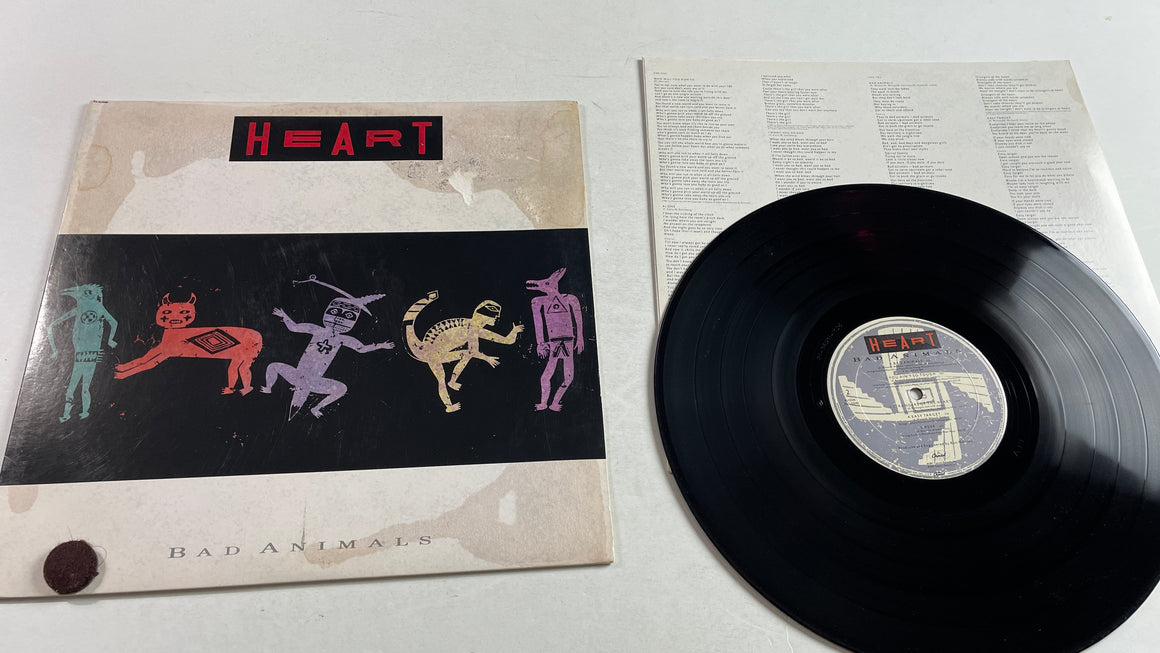 Heart Bad Animals Used Vinyl LP VG+\VG