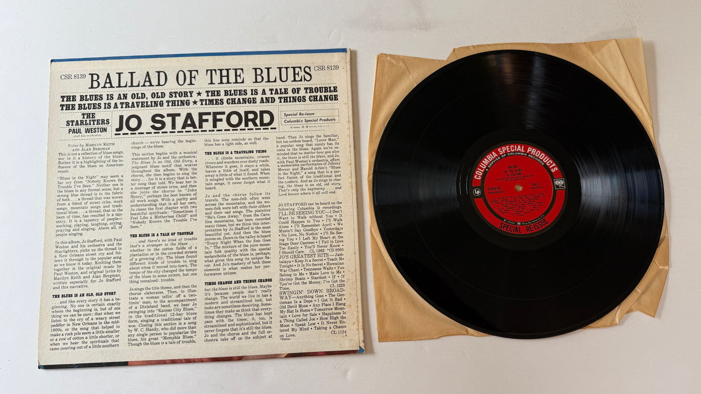 Jo Stafford Ballad Of The Blues Used Vinyl LP VG+\VG+