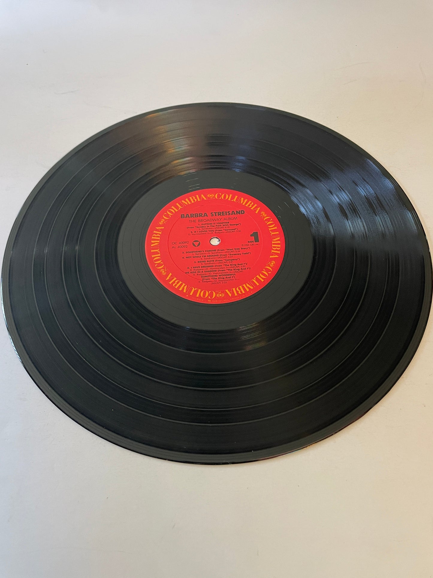 Barbra Streisand The Broadway Album Used Vinyl LP VG+\VG+ Black