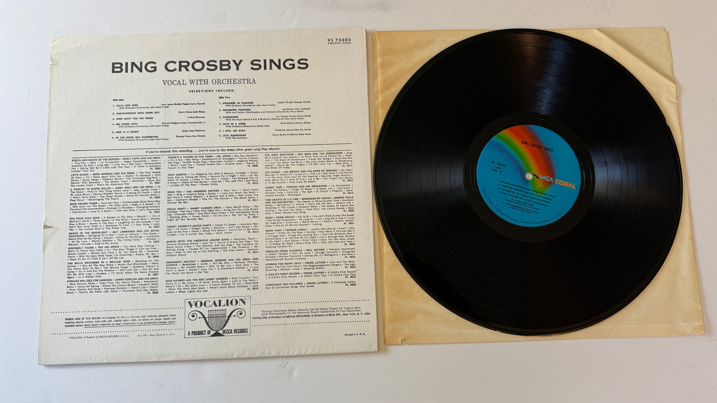Bing Crosby Bing Crosby Sings Used Vinyl LP VG+\VG+