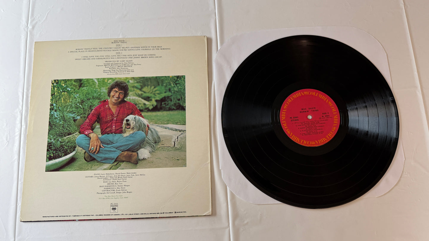 Mac Davis Burnin' Thing Used Vinyl LP VG+\VG+