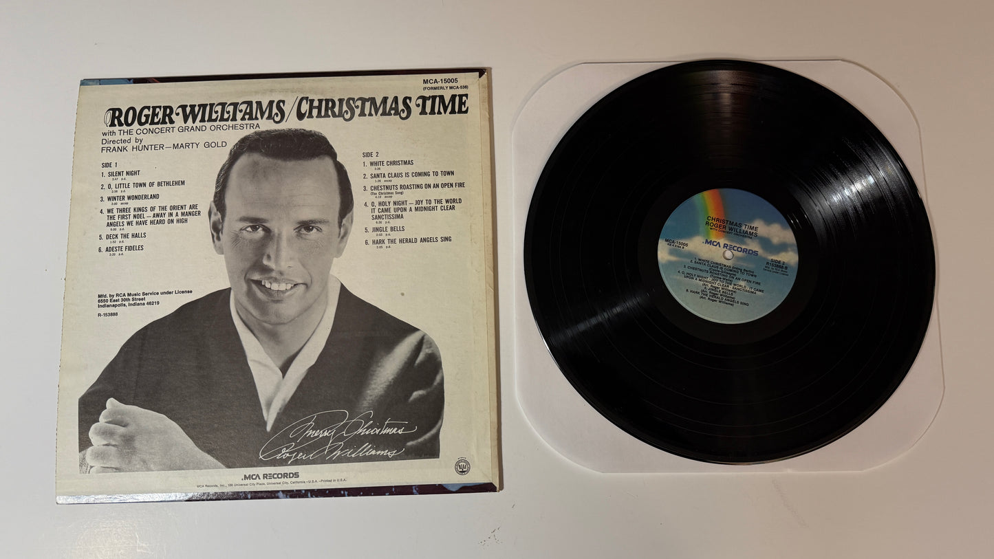 Roger Williams Christmas Time Used Vinyl LP VG+\VG+