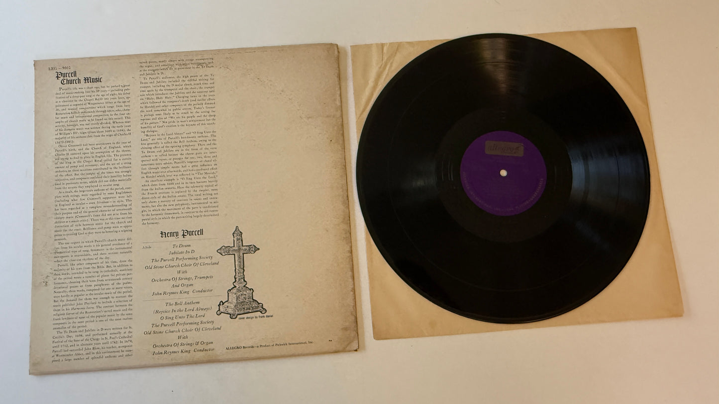 Henry Purcell Church Music Used Vinyl LP VG+\VG
