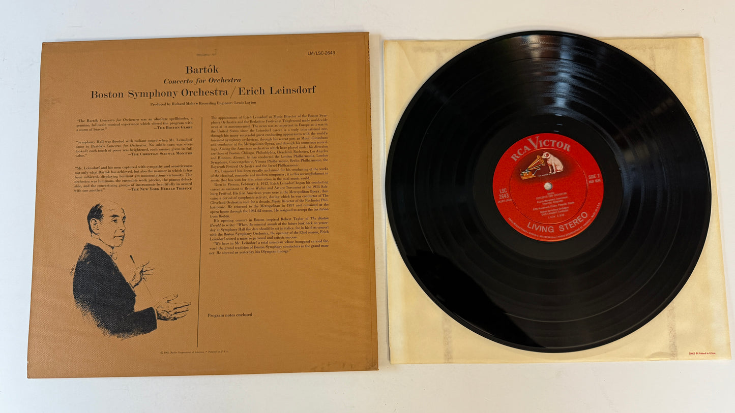 Béla Bartók Concerto For Orchestra Used Vinyl LP VG+\VG+