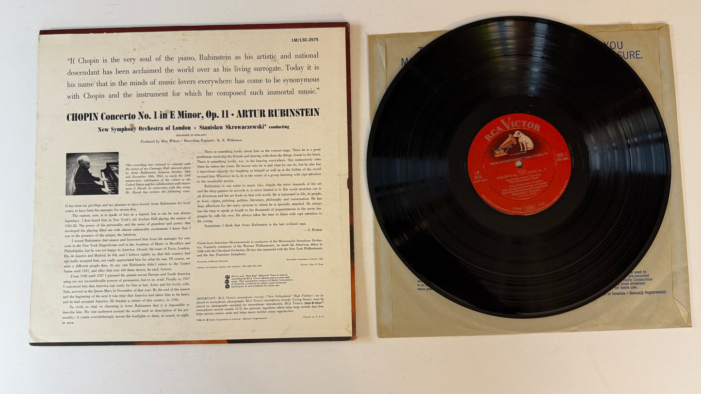 Arthur Rubinstein Concerto No. 1 Used Vinyl LP VG+\VG