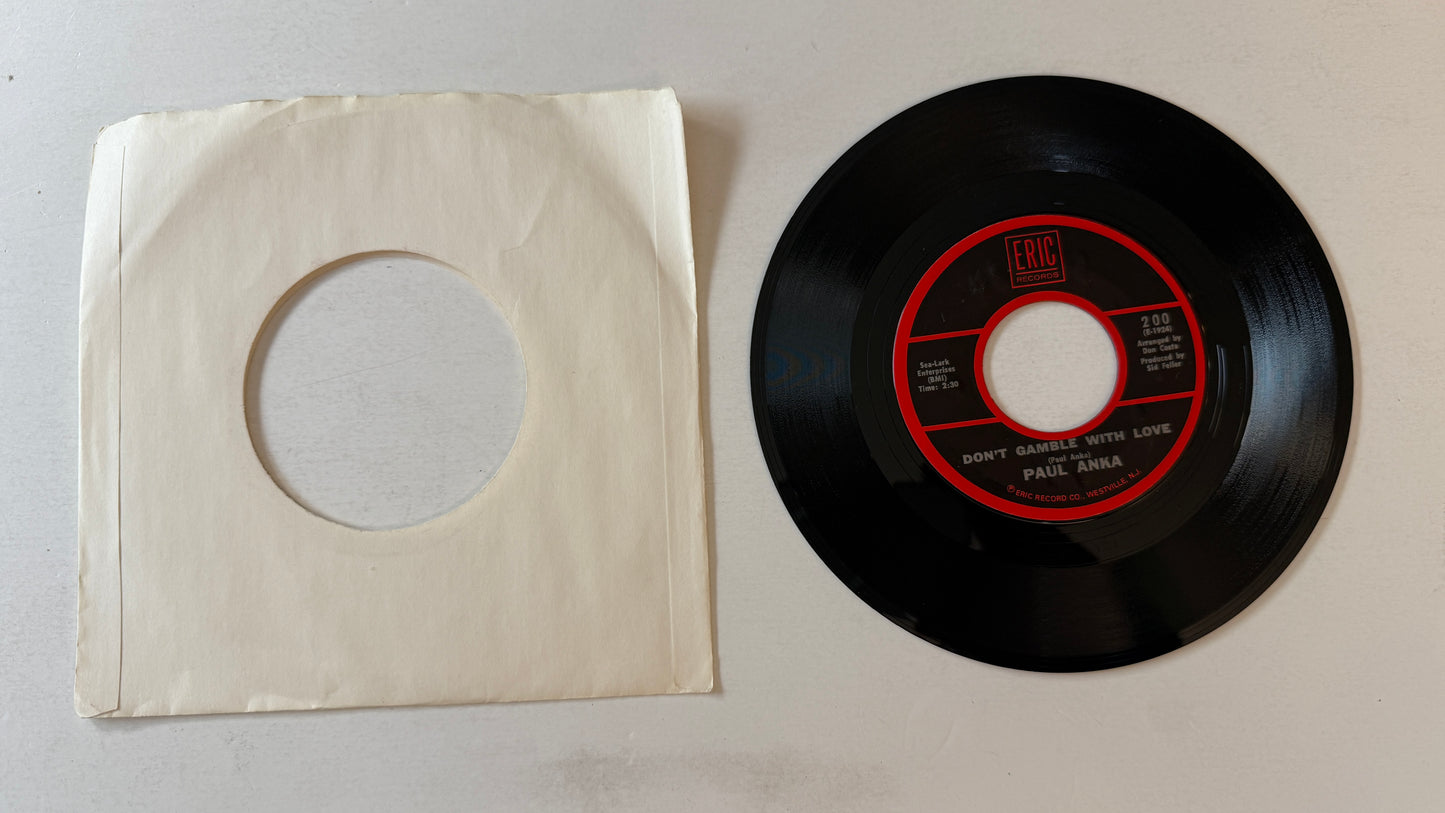 Paul Anka Diana / Don't Gamble With Love Used 45 RPM 7" Vinyl VG+\
