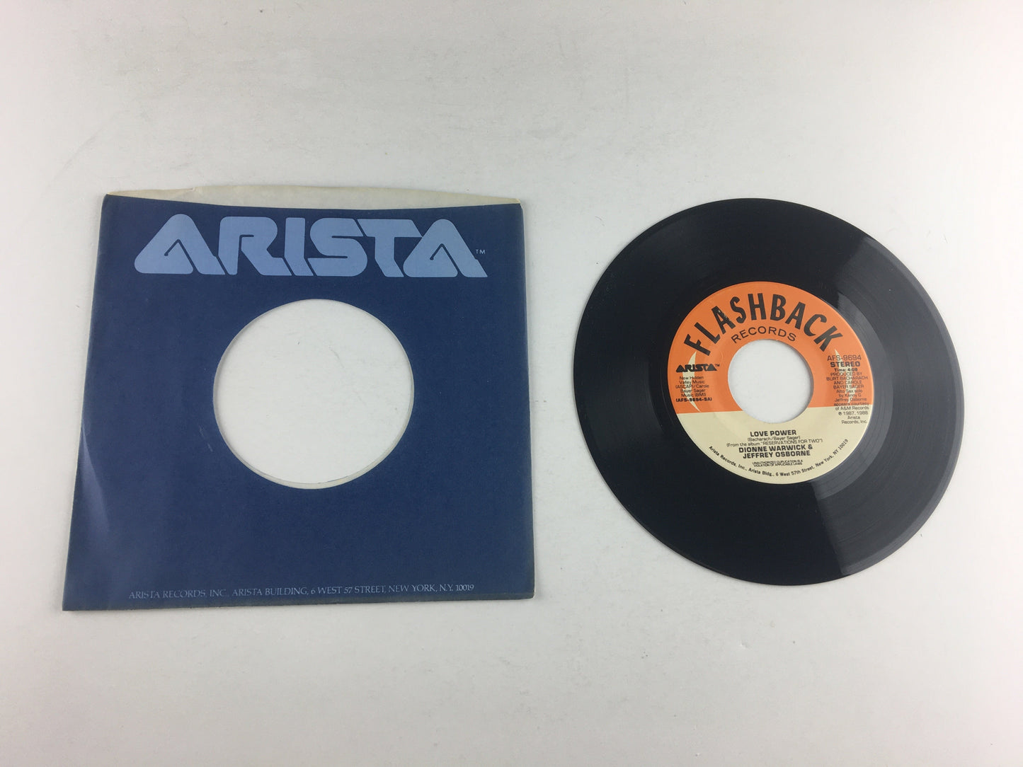 Dionne Warwick Love Power / Reservations For Two Used 45 RPM 7" Vinyl VG+\VG+