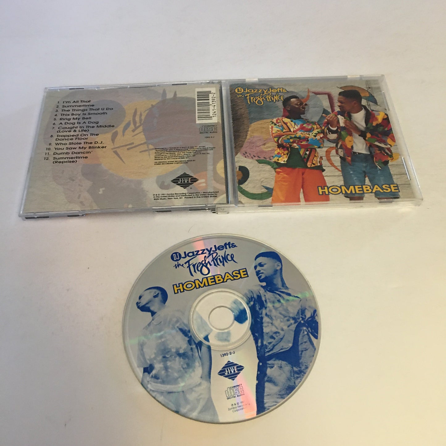 DJ Jazzy Jeff & The Fresh Prince Homebase Used CD VG+\VG+ Silver