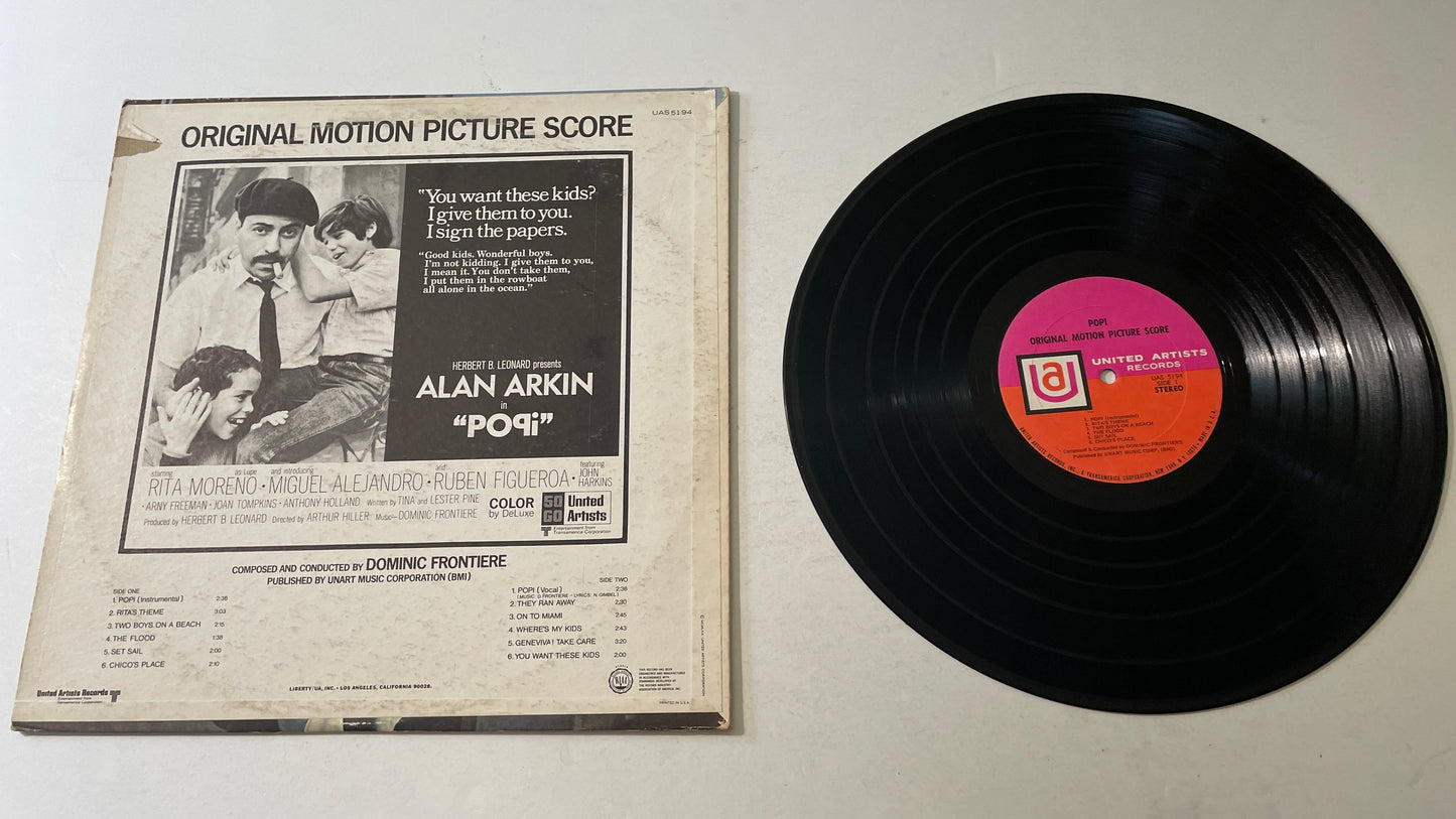 Dominic Frontiere Popi - Original Motion Picture Score Used Vinyl LP VG+\G+ Black