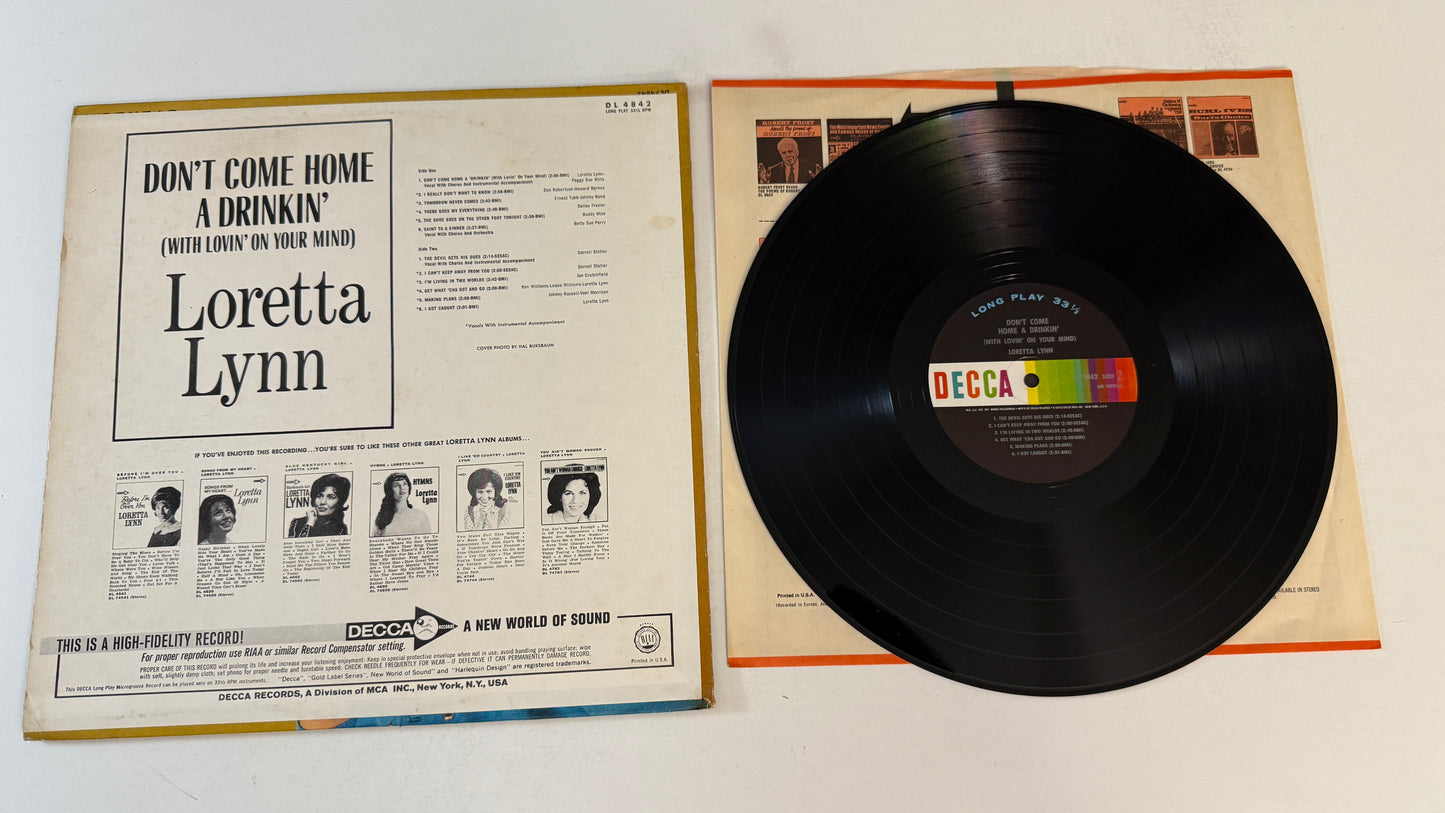 Loretta Lynn Don't Come Home A Drinkin' (With Lovin' On Your Mind) Used Vinyl LP VG+\VG+