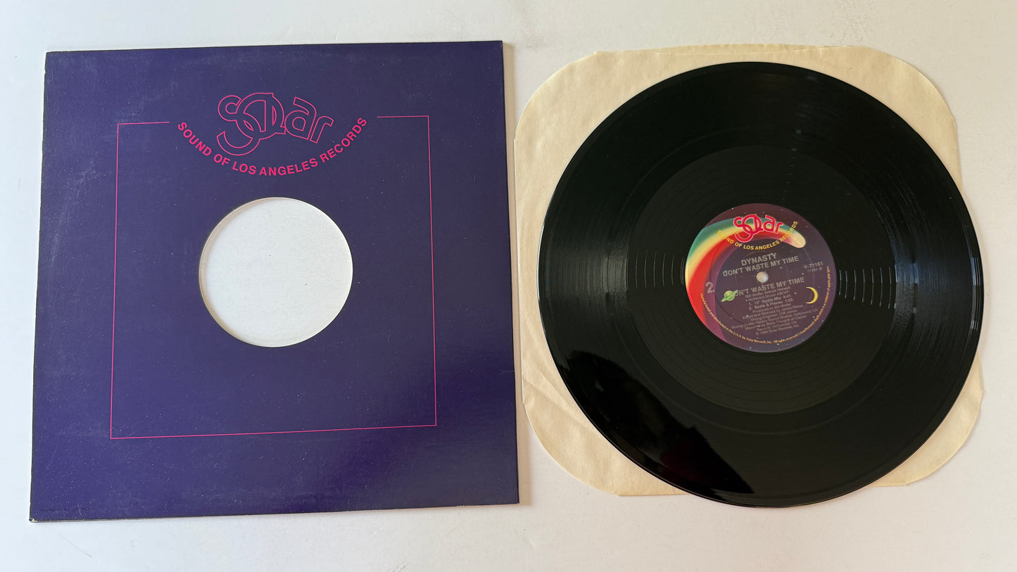 Dynasty Don't Waste My Time 12' Used Vinyl Single VG+\VG+
