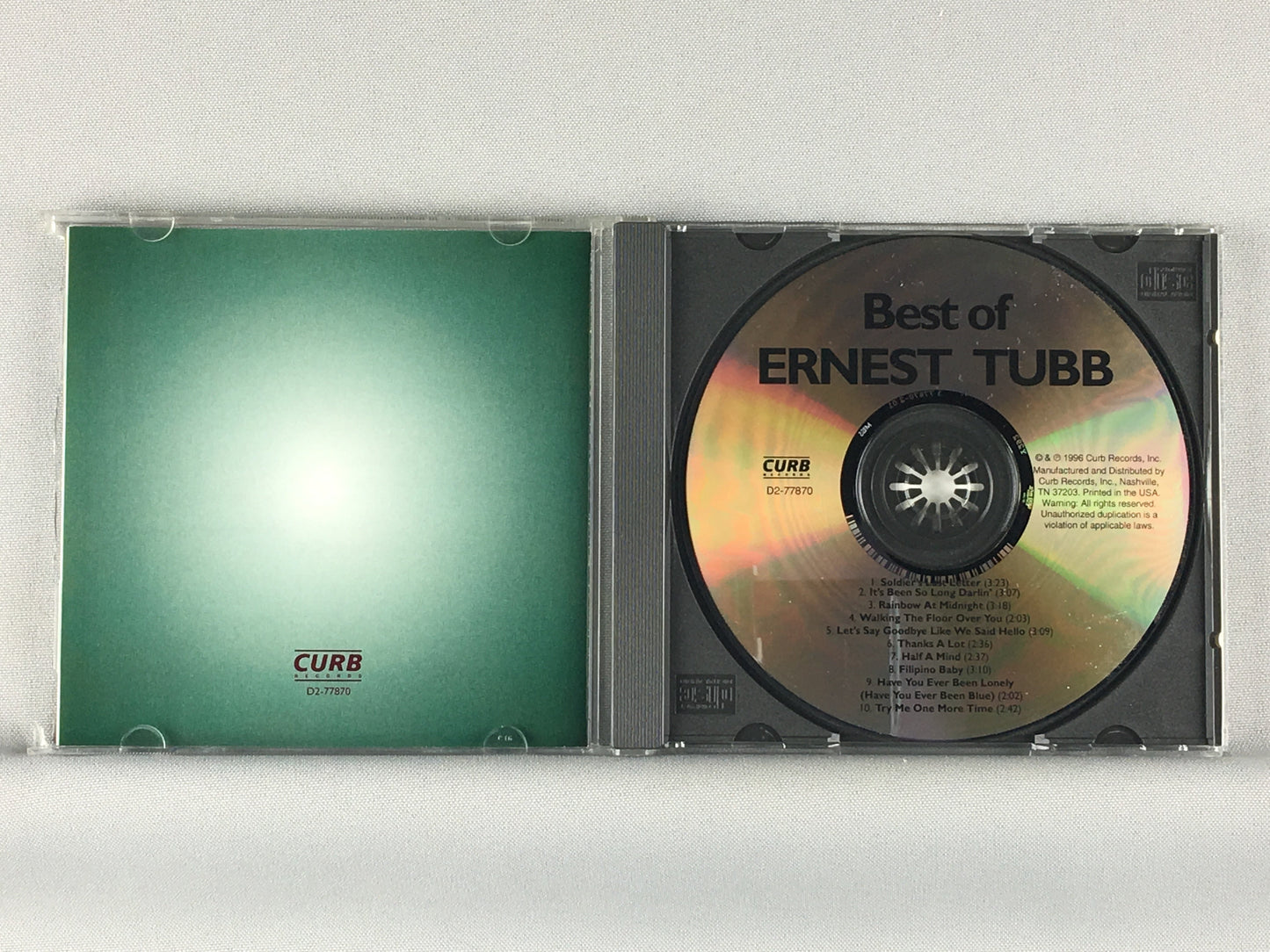 Ernest Tubb Best Of Ernest Tubb - Orig Press Used CD VG+\VG+
