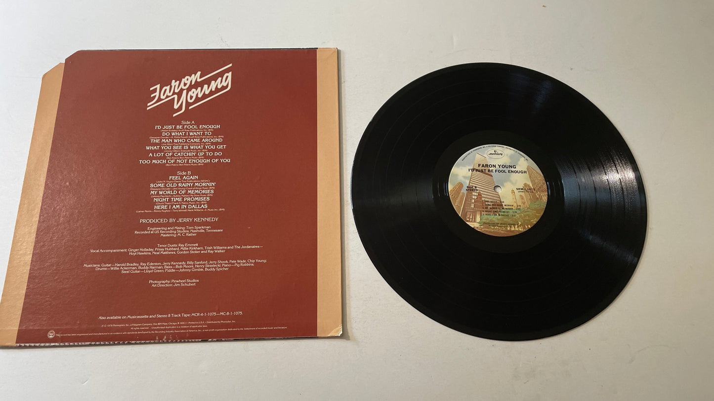 Faron Young I'd Just Be Fool Enough Used Vinyl LP VG+\VG Black