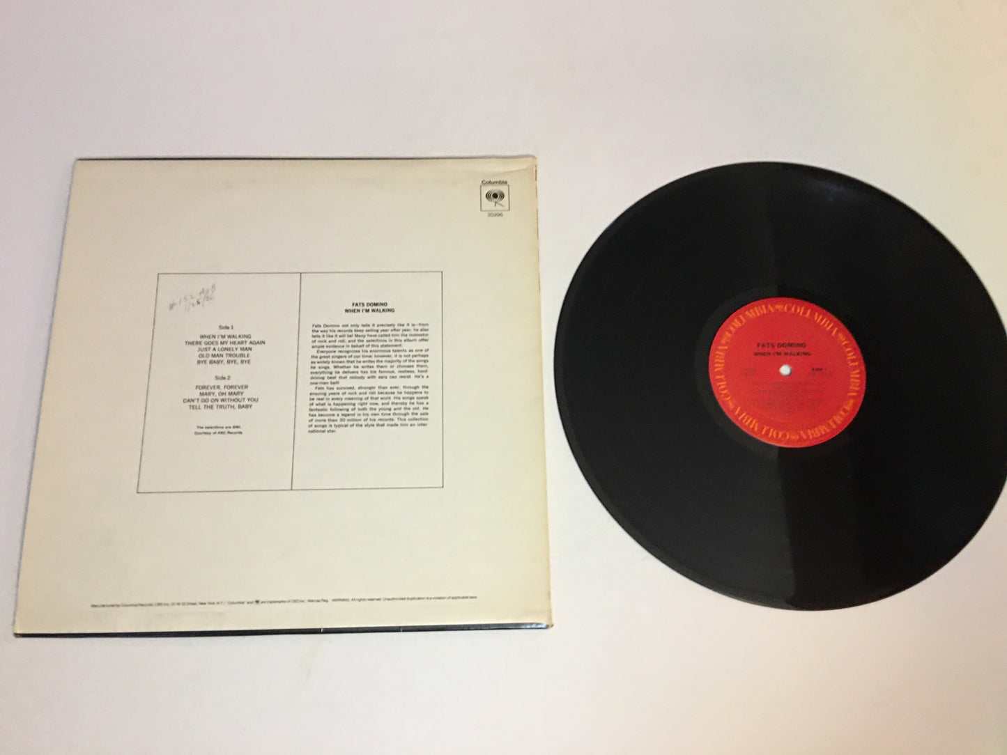 Fats Domino When I'm Walking Used Vinyl LP VG+\VG+