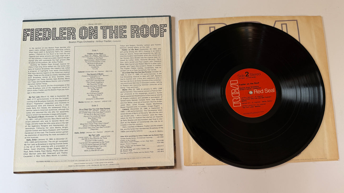 Arthur Fiedler Fiedler On The Roof Used Vinyl LP VG+\VG