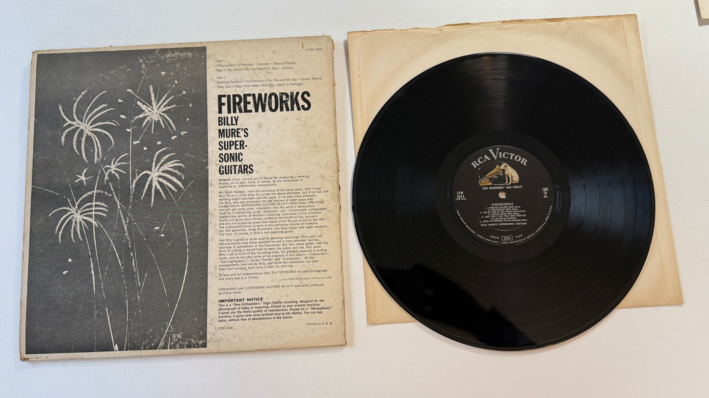 Billy Mure's Supersonic Guitars Fireworks Used Vinyl LP VG+\VG