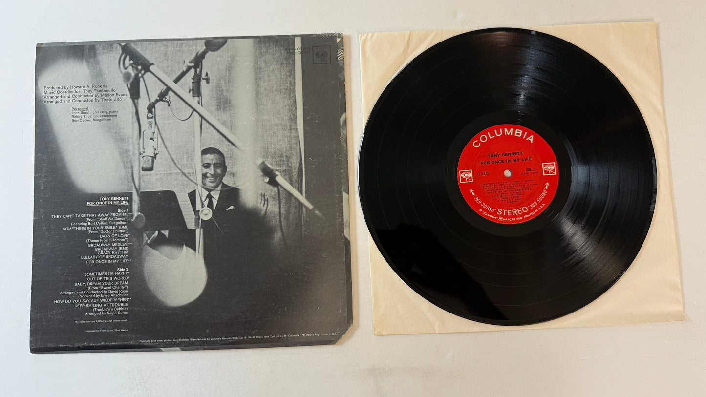 Tony Bennett For Once In My Life Used Vinyl LP VG+\VG