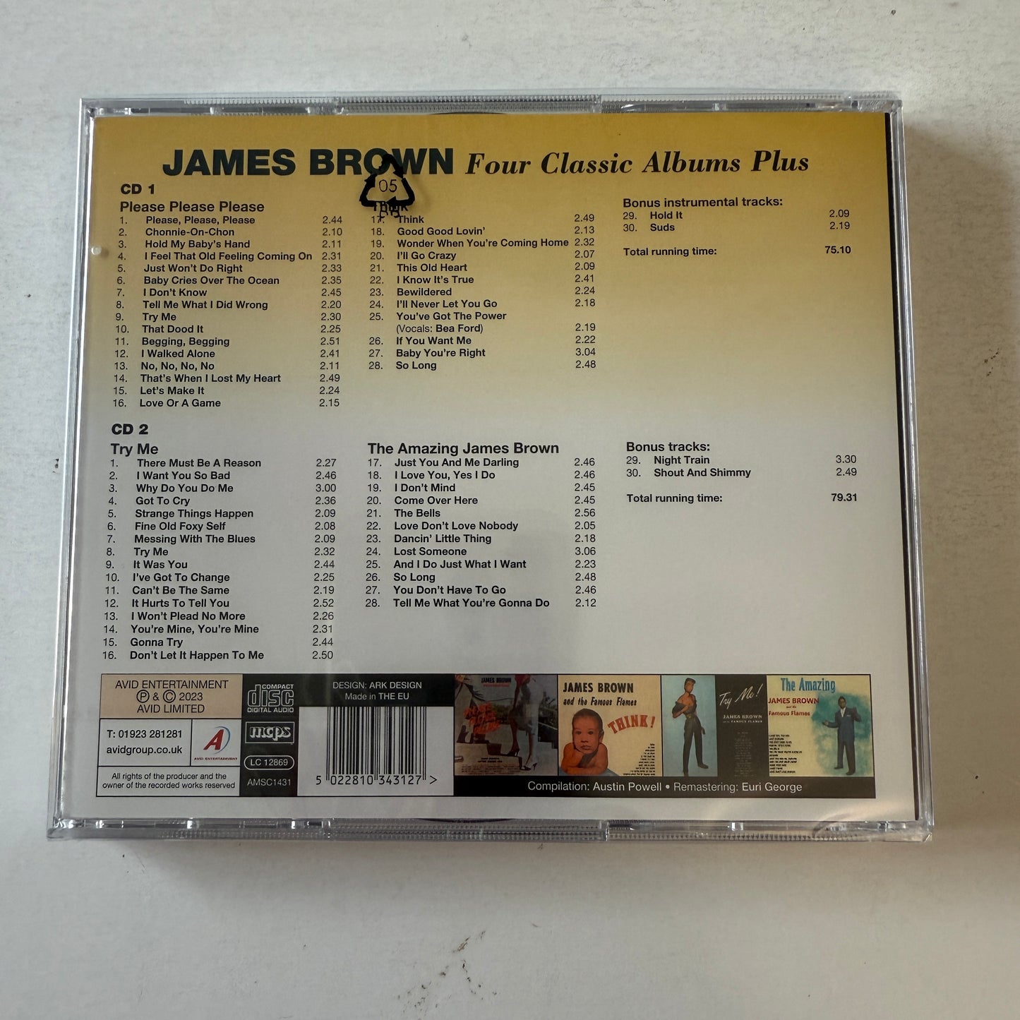 James Brown Four Classic Albums Plus New Sealed 2CD M\VG