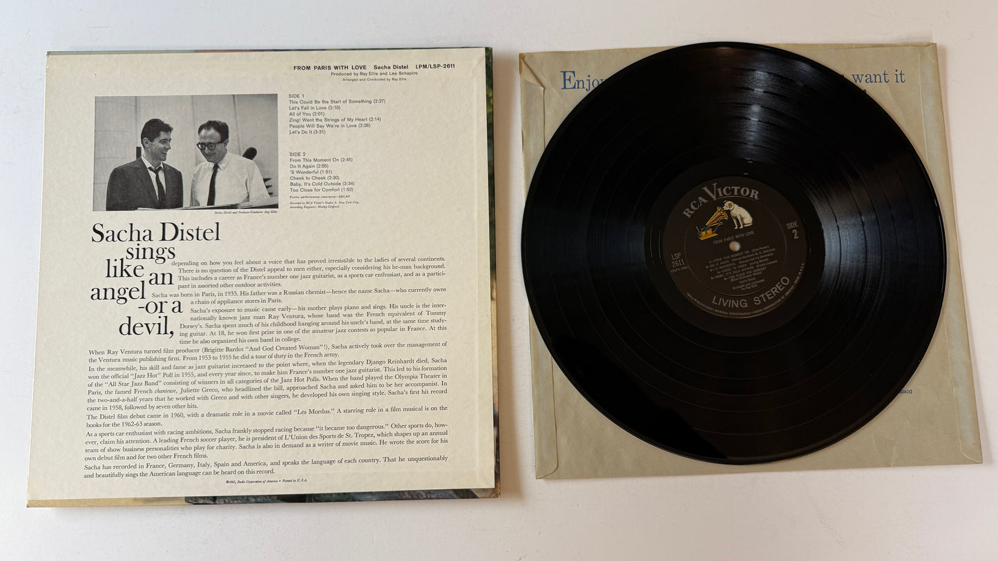 Sacha Distel From Paris With Love Used Vinyl LP VG+\VG+